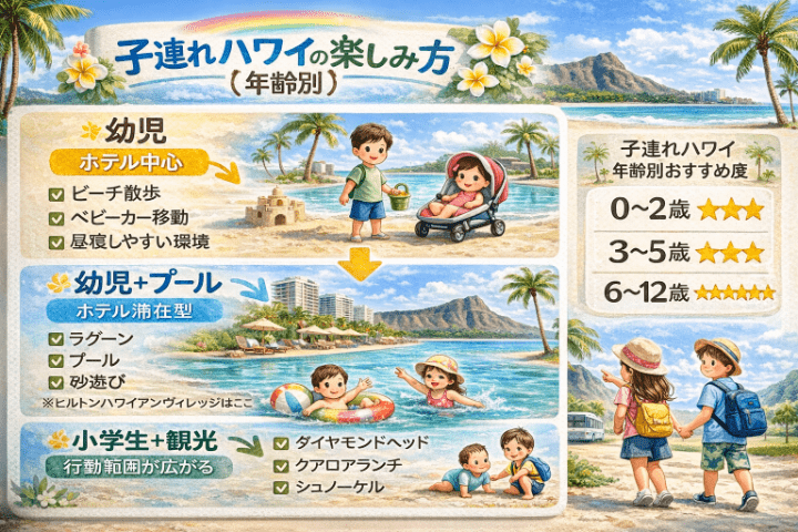 子連れハワイの楽しみ方(年齢別)